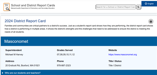 2024-2025 District Report Card